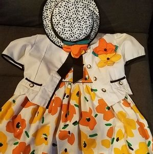 Dress with Matching Jacket and Hat